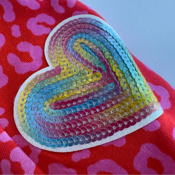 Rare Editions Toddler Girls Leopard Print Patches Dress Pink/Red NWT NEW - Picture 11 of 15